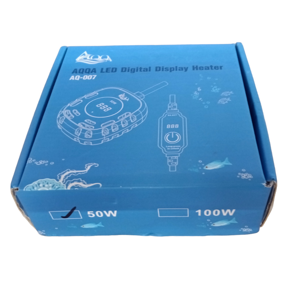 AQQA 50W LED Display Aquarium Heater Fish Tank 50W for up to‎ 20 Gallon AQ-007